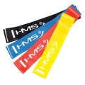 HMS Fitness GU04 Resistance Band 4 Piece Set (black/blue/red/yellow)