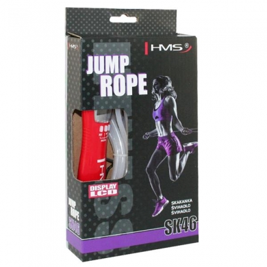 HMS Fitness SK46 Skipping Rope with Electronic Counter red