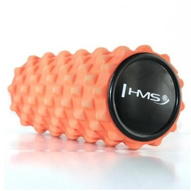 HMS Fitness Massage Roller FS107 (EVA foam, for full body training, massage knobs) orange - 1 piece