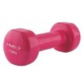 HMS Fitness 17023 Dumbbell made of cast iron with vinyl coating 1.5kg pink - 1 piece