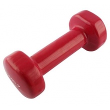 HMS Fitness 17023 Dumbbell made of cast iron with vinyl coating 2kg red- 1 piece