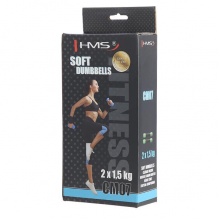 HMS Fitness CM07 soft dumbbells (2x1.5kg) black/green