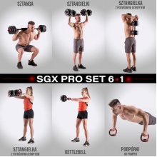 HMS Fitness SGX120 (2 Pieces) Pro Set 6-in-1 Set with Weights 20kg