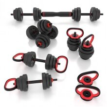 HMS Fitness SGX120 (2 Pieces) Pro Set 6-in-1 Set with Weights 20kg