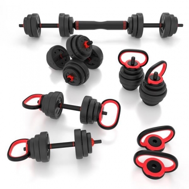 HMS Fitness SGX120 (2 Pieces) Pro Set 6-in-1 Set with Weights 20kg