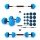 HMS Fitness Dumbbell-Barbell Set SGG30 Bar with Rubber Cover - 30kg Set