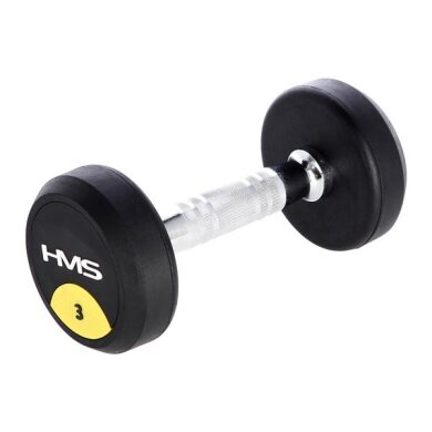 HMS Fitness Pro Dumbbell with Rubber Coating 3 kg - 1 Piece