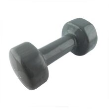 HMS Fitness 17023 Dumbbell made of cast iron with vinyl coating 5kg grey - 1