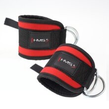 HMS Fitness Foot Straps OPX01 red/black - 2 pieces