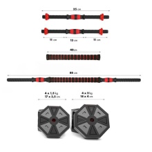 HMS Fitness Dumbbell-Barbell Set SGK15 Bar (octagonal, made of composite) 15kg