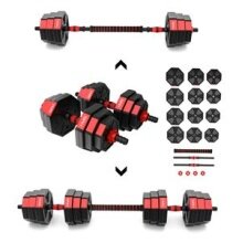 HMS Fitness SGK20 Bar Dumbbell-Barbell (octagonal) made of Composite 20kg