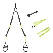 HMS Fitness Slingtrainer TX11 Set with Training Bands - black/lime