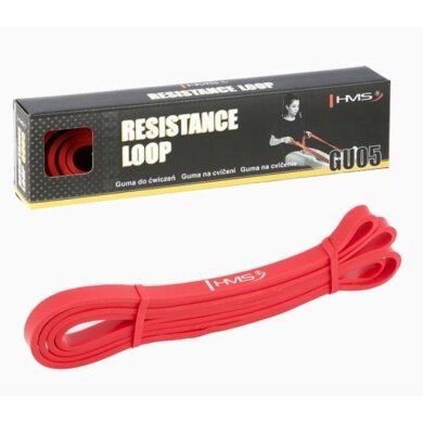 HMS Fitness Resistance Band GU05 (2080x13x4.5mm) red - 1 piece