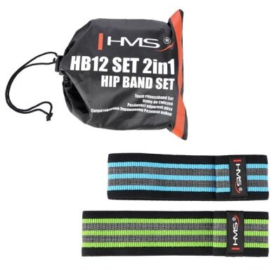 HMS Fitness Band HB12 Set 2in1 Hip Bands - 2 pieces