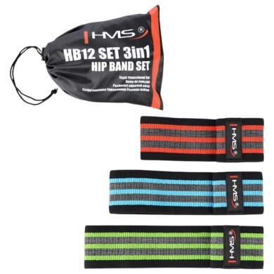 HMS Fitness Band HB12 Set 3in1 Hip Bands - 3 Pieces