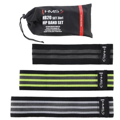 HMS Fitness Band HB20 Set 3in1 Hip Bands - 3 Pieces