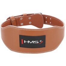 HMS Weightlifting Belt PA3998 made of Leather (Size L) brown