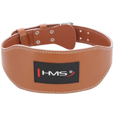 HMS Weightlifting Belt PA3998 made of Leather (Size XL) brown