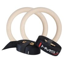 HMS Gymnastics Rings TX07 (made of wood with length markings) - 2 pieces