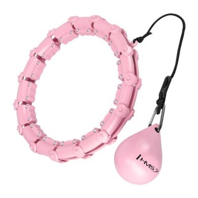 HMS Gymnastics Hoop Hula-Hoop HHW02 with Massage Points and Gravity Ball - pink