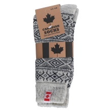 HomeOfSocks Wool Socks Flag Canada beige/navy - 1 Pair