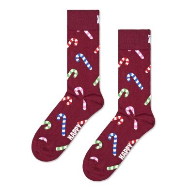 Happy Socks Daily Sock Crew Candy Cane (Candy Cane) burgundy - 1 pair