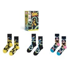 Happy Socks Daily Socks Crew Marvel X-Men Gift Box Yellow - 3 Pairs