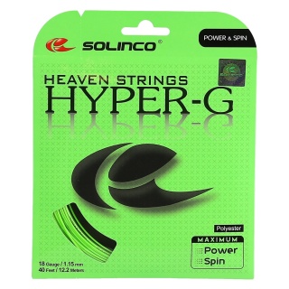 Solinco Tennis String Hyper G (Durability+Power) green 12m Set