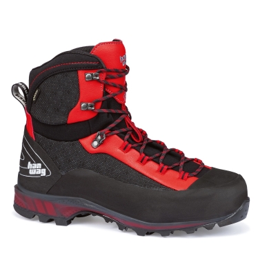 Hanwag Mountain Hiking Shoes Ferrata II GTX (Synthetic, Waterproof, Mountaineering) Black/Red Men