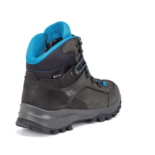 Hanwag Banks Lady GTX Hiking Shoes (Nubuck Leather, Waterproof) Asphalt Grey/Ocean Blue Ladies