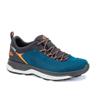 Hanwag Hiking Shoes Blueridge Low ES (suede leather, waterproof) blue/orange Men