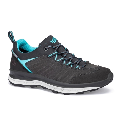 Hanwag Hiking Shoes Blueridge Low ES (suede leather, waterproof) asphalt grey/ocean blue Women