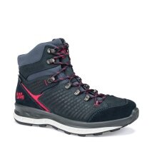 Hanwag Bluecliff Lady EcoShell Hiking Shoes (Nubuck Leather/Suede, Waterproof) Navy/Pink Ladies