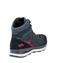 Hanwag Bluecliff Lady EcoShell Hiking Shoes (Nubuck Leather/Suede, Waterproof) Navy/Pink Ladies