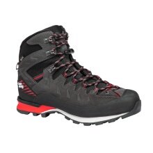 Hanwag Makra Pro GTX Hiking Boots (Suede, Waterproof, Mountaineering) Asphalt Grey/Red Men's