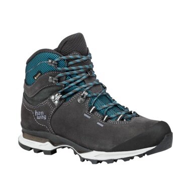 Hanwag Tatra Light Lady GTX Hiking Shoes (Suede, Waterproof) Asphalt Grey/Ocean Blue Ladies