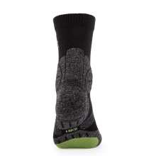 Hanwag Hiking Sock Crew Hike Sock (moisture-wicking, lightweight) asphalt grey/green - 1 pair