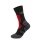 Hanwag Trekking Sock Crew Trek Sock (quick-drying, medium cushioning) asphalt grey/black/red - 1 pair