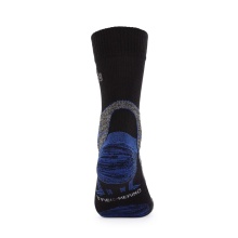 Hanwag Trekking Sock Crew Trek Merino Sock (Merino Wool, High Comfort) Black/Blue - 1 Pair