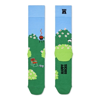 Happy Socks Daily Sock Crew Garden green/blue - 1 Pair