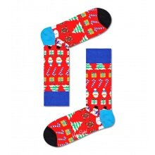 Happy Socks Daily Crew Sock All I Want For Christmas red - 1 Pair