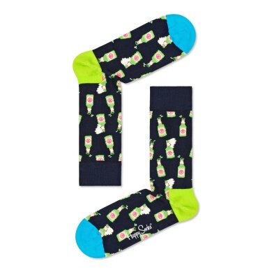 Happy Socks Daily Sock Crew Beer (Dark Blue) - 1 Pair