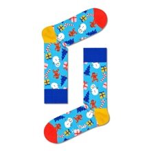 Happy Socks Daily Sock Crew Bring it On (Christmas) light blue - 1 pair