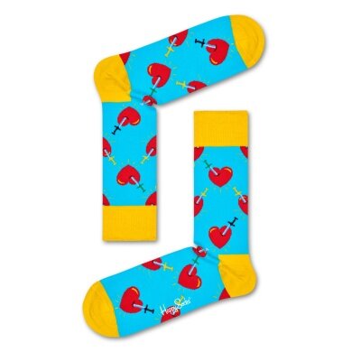 Happy Socks Daily Sock Crew Broken Heart light blue - 1 pair