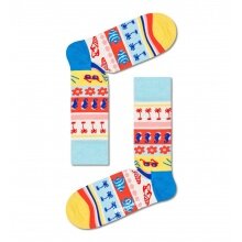 Happy Socks Daily Sock Crew Beach Time (Beach Day) colourful - 1 Pair