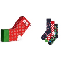 Happy Socks Daily Sock Crew X-Mas Stocking Socks Gift Set colourful <b>Gift Box</b> - 3 Pairs