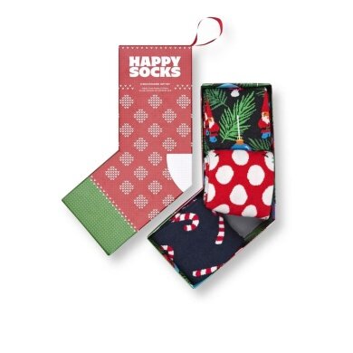 Happy Socks Daily Sock Crew X-Mas Stocking Socks Gift Set colourful <b>Gift Box</b> - 3 Pairs