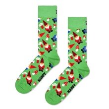 Happy Socks Daily Sock Crew Christmas Gnome (Santa Claus) green - 1 Pair