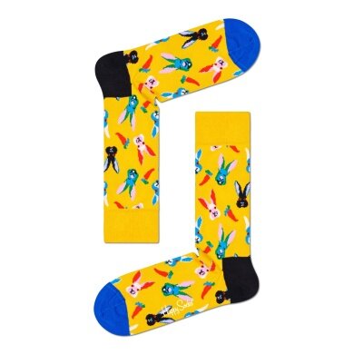 Happy Socks Daily Sock Crew Easter Bunny (Yellow) - 1 Pair