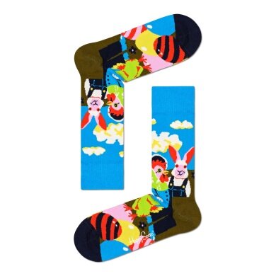 Happy Socks Daily Sock Crew Easter Egg (Easter Egg) blue - 1 pair